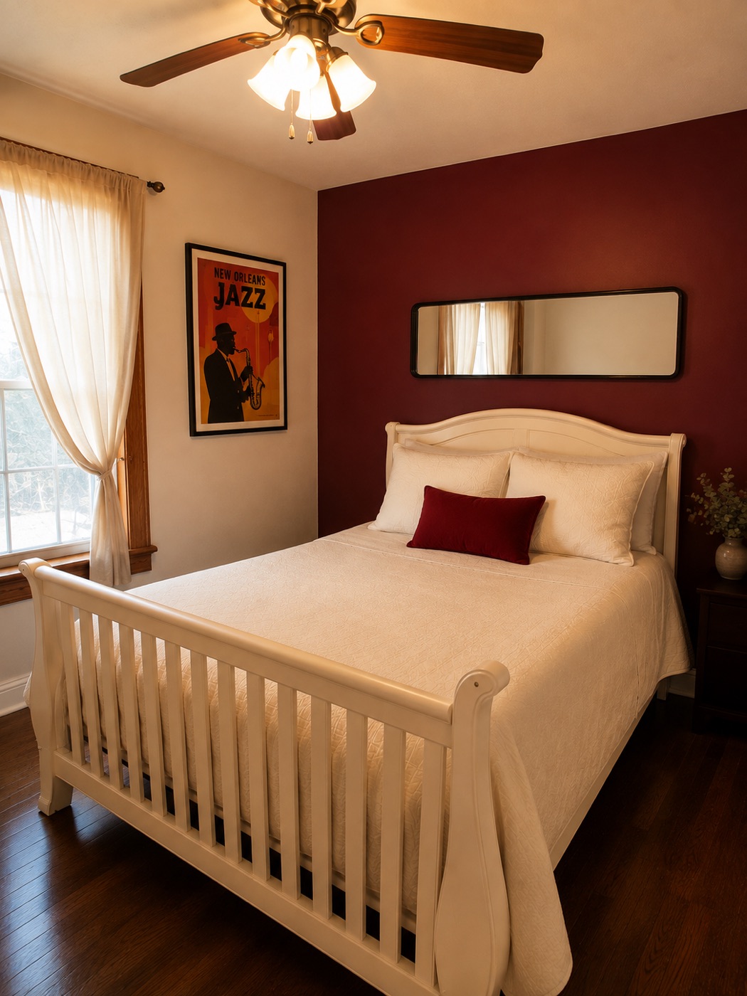 Option 1 — Bedroom — sleigh bed
